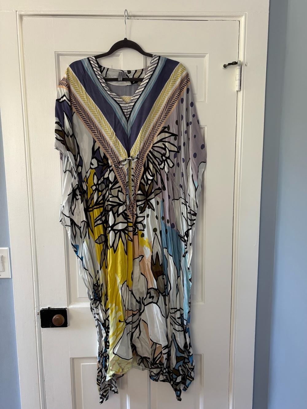 Boho Floral Multicolor V-Neck Women’s Dress
